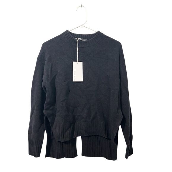 360 Cashmere Women's Black Crewneck Pullover Sweater - Picture 1 of 2